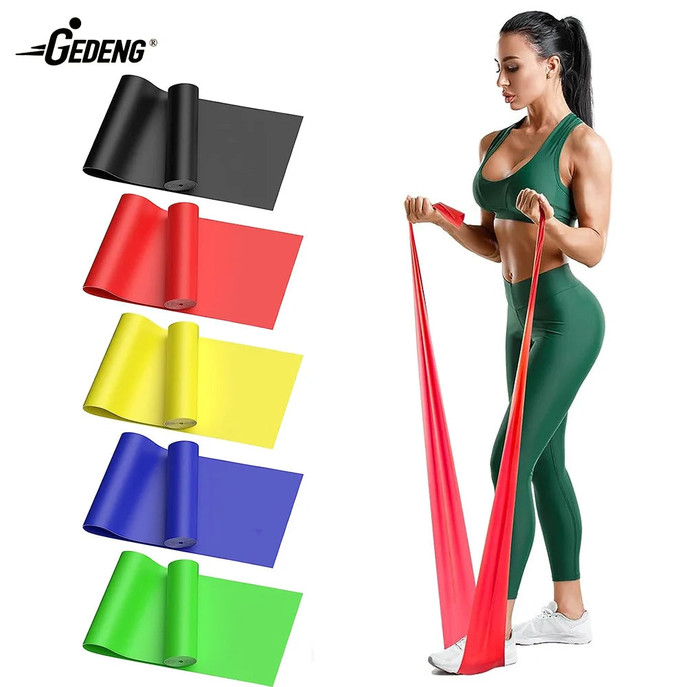GEDENG Rubber Sports Latex Band Flat Gym Exercise Therabands Yoga Stretch Stretching Elastic Resistance Bands
