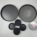 Tart Pan and Cutter Set 11 Inch 9 Inch Round Pie Pan 4 Inch Mini Tart Pans and Tart Cutter