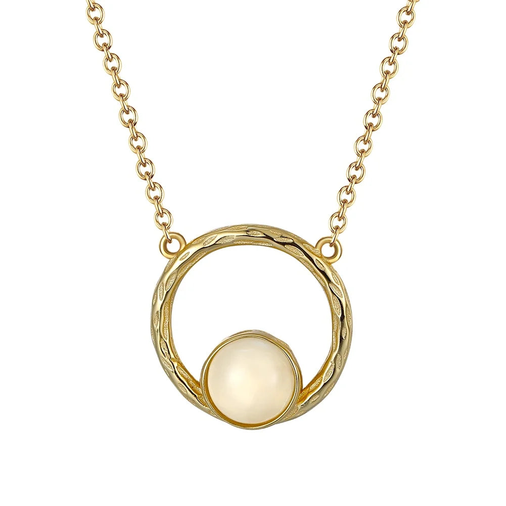 RINNTIN GMN10 Designer Jewelry 925 Sterling Silver Necklace Handmade Genuine Natural Moonstone Gemstone Necklace for Women
