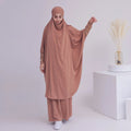 Wholesale High Quality Jilbab Modest Nida Khimar Islamic Clothing Butterfly Prayer Abaya Two Piece Set Jilbab Abaya Muslim Dress