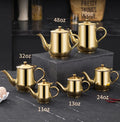 Stainless Steel Oil Pot With Filter Screen Strainer Mesh Filter Oil Can Wide Spout Non-slip Bottom 13oz 18oz 24oz 48oz Oil Can
