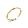Girls Trendy Open Stainless Steel Bracelets Golden Bangles Women Korean Woven Bracelet Gold Bangle