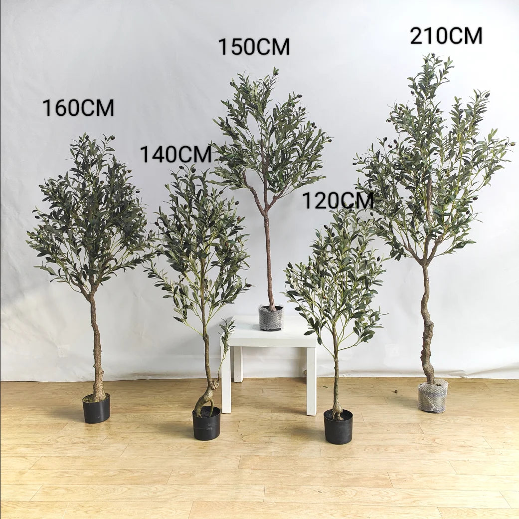 PU Wood Branch Artificial Olive Tree Plant Indoor Faux Olive Tree Decoration
