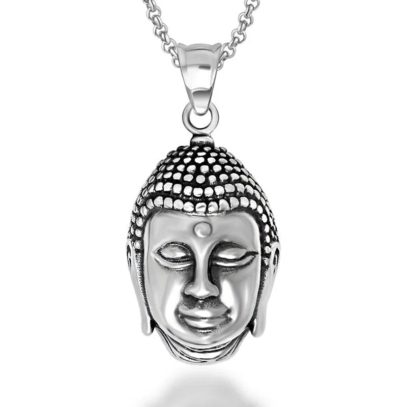 Firstmadam Custom Religious Jewelry 316L Stainless Steel Sakyamuni Buddha Pendant Necklace 3D Fine Pendants & Charms