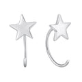 New Arrival Designer Stars Hoop CC Open Earrings 925 Silver Small Hoop Earings Trendy Zircon Custom Logo 2 Pcs