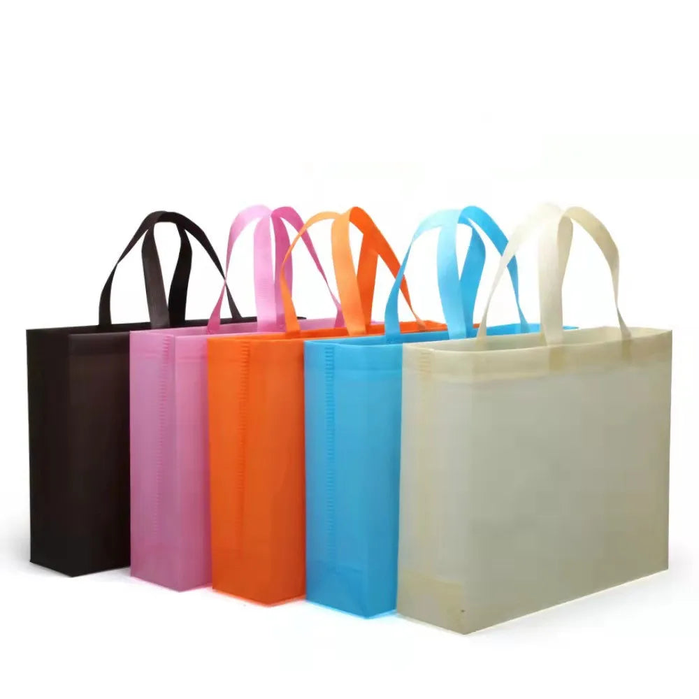 Eco Friendly Biodegradable Solid Color Non Woven Shopping Tote Bag