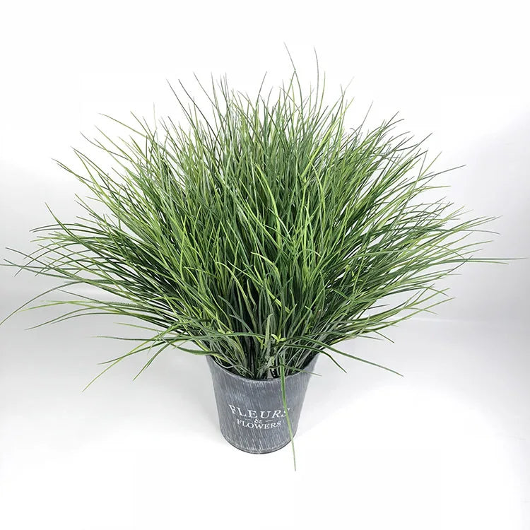Factory Direct Sale 7 Fork 52cm High Plastic Grass Plant Pot for Restaurant Decoration & Artificial Grass