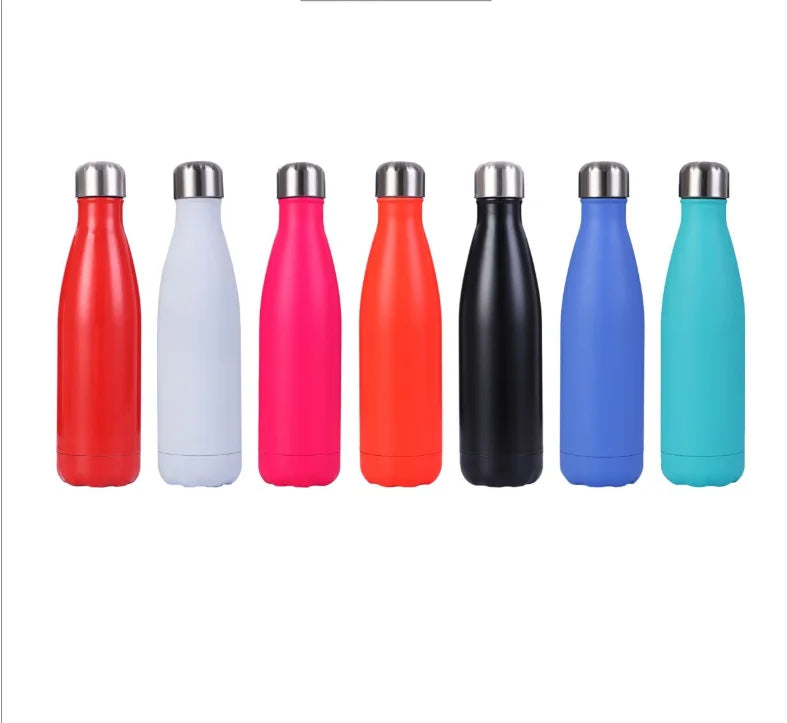 500ml Cola Bottle Vacuum Flask Insulated Stainless Steel Tumbler Sport Water Bottle Double Wall Gifts Tumbler Metal Customized