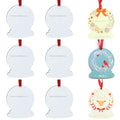 MDFSUB Snowglobe Shape Christmas Mdf Sublimation Blank Hanging Ornament Christmas Tree Decoration Sublimation Ornament Blank