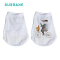 Subbank Wholesale Custom Printing Polyester Dog Shirts Sublimation Pet Clothes Sublimation Blanks T-shirts Dog