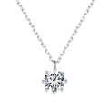 Factory Wholesale 925 Sterling Silver Bridal Wedding Necklace 0.8ct 6mm Brilliant Cut Moissanite Jewelry Diamond Necklace