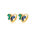 JXX New Design 24k Gold Plated Brass Zircon Huggie Hoop Earrings Jewelry Making Trend 2023 Huggie-hoop-earrings