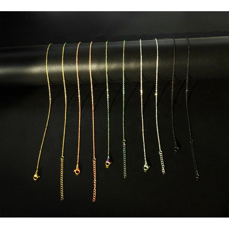 Women Jewelry As Gift Fit Glass Locket Diffuser Locket Length Could Customized Rose Gold Cross Stainless Steel Necklace Chain