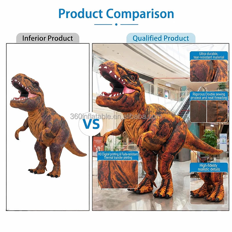 360 Inflatable Custom High Quality Advertising Inflatables Reality Inflatable Dinosaur Costume