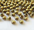 500pcs/pack Round Hollow Beads 4mm 1.8mm Hole Brass Spacers Loose Beads