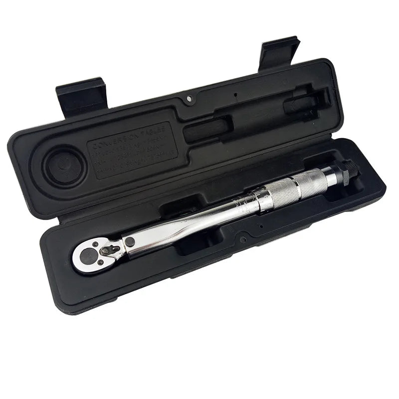 1/4'' Square Drive Torque Wrench 5-100 Ft-lb Two-way Precise Ratchet Wrench Repair Spanner Key