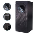 Modern Luxury Acrylic Home Use Folding Portable Wet Steam Sauna Tent Transom Windows Foldable Chair Living Room 1 Person Fumei