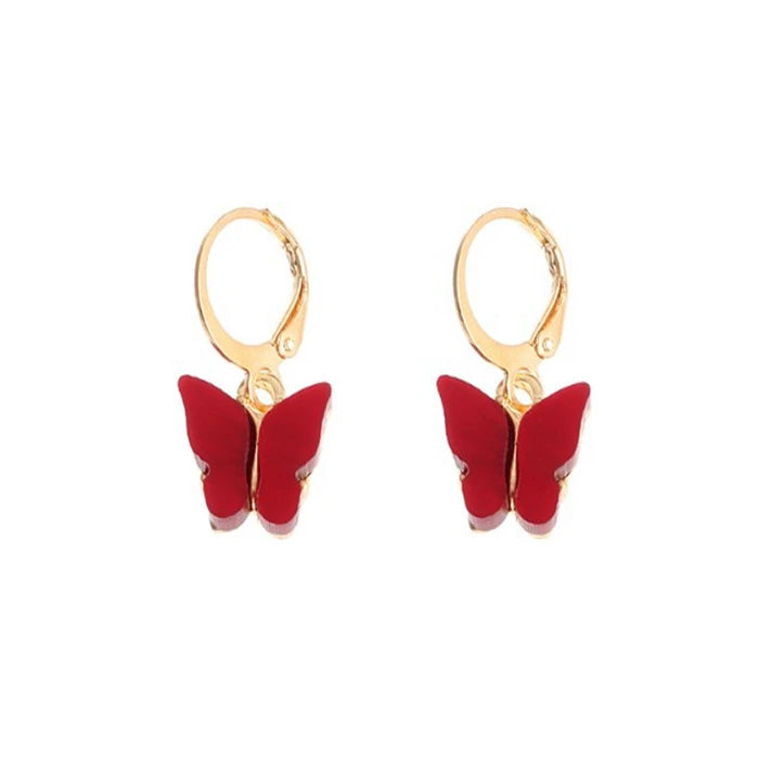 Woman Pretty Design Big Gold Jewelry butterfly Earring Jewelry