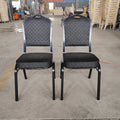 Luxury Modern Stackable Gold Steel Round Back Dining Banquet Chair for Wedding