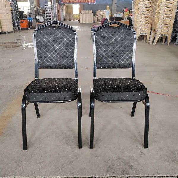 Luxury Modern Stackable Gold Steel Round Back Dining Banquet Chair for Wedding