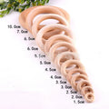 Solid Wood Circles Wooden Rings Hoop Pendant Connectors Plant Hanger Jewelry Making Wood Rings for Crafts