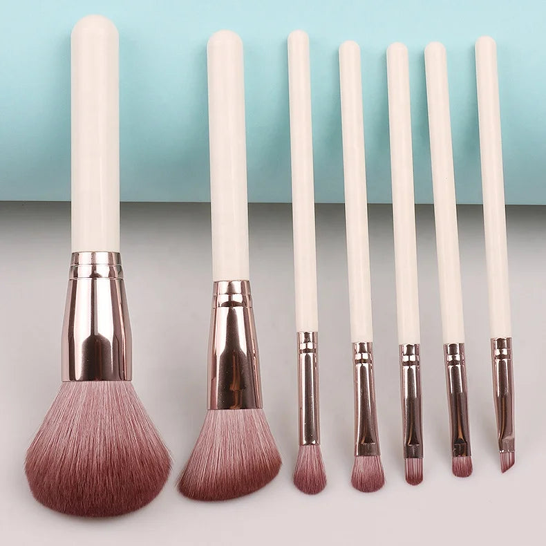 New Beginner Profession Customized OEM ODM White Vegan Makeup Brush Set