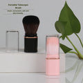 Portable Vegan Single-Head Pink Loose Powder Brush Synthetic Beauty Tool