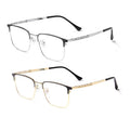 Wholesales Titanium Flexible Arm with Alloy square Full-rim Lightweight Optical Glasses Frame for Men