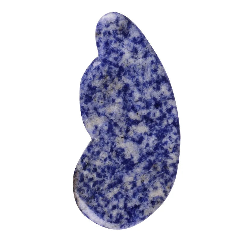 DIY Wholesale Price Natural Blue Spot jasper Guasha Tool Jade Facial Gua Sha Board High Quality