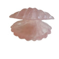 Wholesale Natural Pink Healing Stone Crystal Plate Shell Rose Quartz Shell Jewelry Box