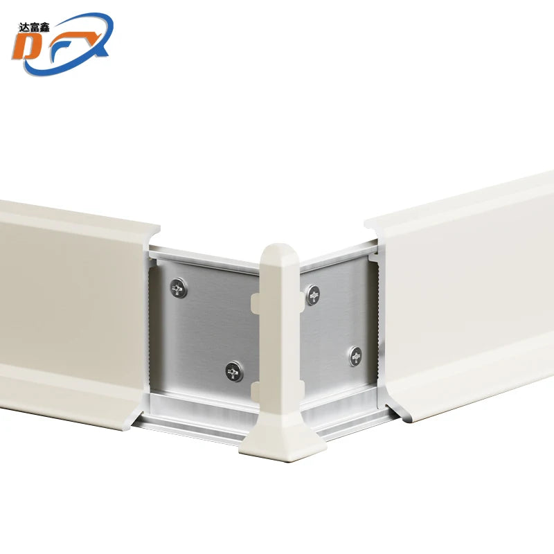 Diamond-Cut Aluminum Alloy Baseboard 8cm Height 1.1mm Thickness Modern Design Waterproof Durable for Living Room Workshop
