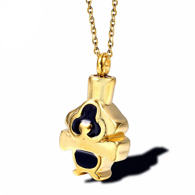 Stainless Steel Dog Pet Memorial Urn Pendant Necklace Fine Pendants & Charms Featuring Paw Prints for Cremation Ashes