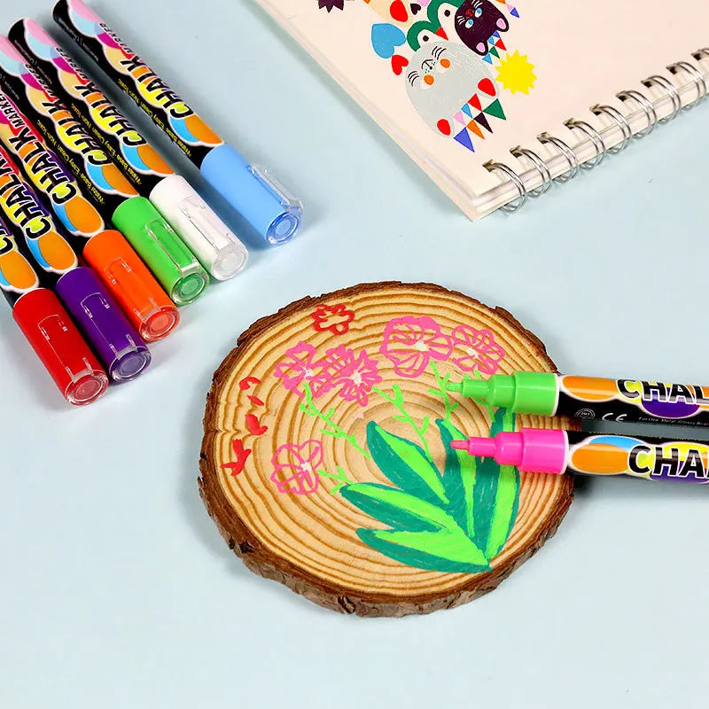 Best Selling 8 Color 6mm Erasable Glass Marker Liquid Chalk Marker for Chalkboard Signs