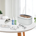 Portable Eyeglasses Rings Earrings Jewelry Cleaner High-frequency Vibration Ultrasonic Cleaner with Digital Display