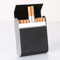 Hot Selling Eco-friendly Men Stainless Steel Leather Cigarette Cases
