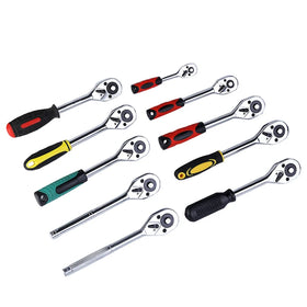 YUHANG 1/2 3-8 1/4 -Inch 45-Tooth Chrome Vanadium Steel 55-60 HRC DIY OEM Quick Release Ratchet with 3-Year Warranty