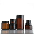Spot Wholesale 15G 30G 50G Amber Glass Cosmetics  Multi-specification Face Glass Cream Jar