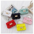 Girls Luxury Mini Crossbody Jelly Bag Cute Solid Color Matte PVC with Lightweight Portable Zipper Closure Decorated Feathers