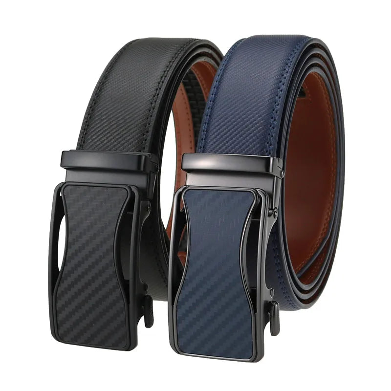 LQbelt New Male Automatic Buckle Belt Genuine Leather Ratchet Belts for Men Custom Hot Sale Waistband Factory
