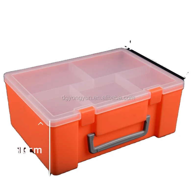 Wholesale Customizable Clear Clamshell PP Plastic Tool Suitcase Storage Box With Dividers