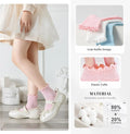 Wholesale 6-Pack Cute Crew Socks for Baby Girls Toddler Girls Kids Summer Frilly Dress Butterfly Ruffles for 6 Months-5 Years