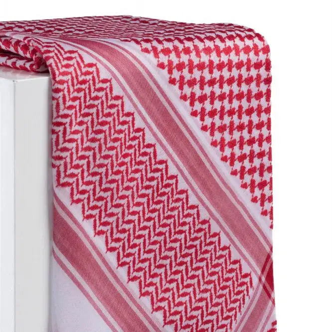 Red and White Shemagh Hijabs Luxury Scarfs Keffiyeh Muslim Arab Dubai Men's Headscarf Hijab