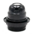 E27 Pendant Lamp Holder with Black Bakelite Shade Ring Screw Style