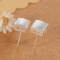 925 Sterling Silver Square Stud Earrings Trendy Fashion Jewelry for Women Girls for Engagement Wedding Anniversary Party Gift
