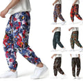 New Cotton and Linen Casual Long Pant Fashion Printed Leggings Lantern Pants for Men Custom Design