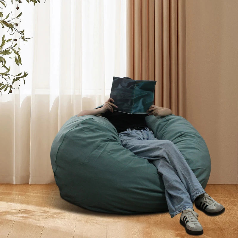 Bean Bag Cover Lazy Sofa Bed Top Selling  Jumbo Leather Large Round Soft Fluffy Faux Fur Sponge Chinese Sofa