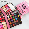 4 in 1 Vegan Cosmetic Palette High-Pigment Waterproof Eyeshadow Lip Gloss Blush Concealer for Dark Skin Tone 32 Glitter Colors