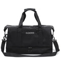 Fashionable Lightweight Oxford Tote Shoulder Bag Zipper Closure Weekender Overnight Gym Sports Travel Duffel Shoes Compartment
