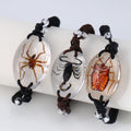 Insect in Resin Bug Spider Braided Rope Bangle Insect Preserving Resin Bracelets Real Scorpion Bracelet for Men Souvenirs Gift