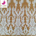 HY2011 Hot Sale French Embroidery Beaded Lace With Sequin Luxury Bridal Dress Fabric Wholesale